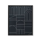 Deco Geometric 04 Black Framed Canvas Print Gallery Image 8