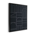 Deco Geometric 04 Black Framed Canvas Print Gallery Image 2