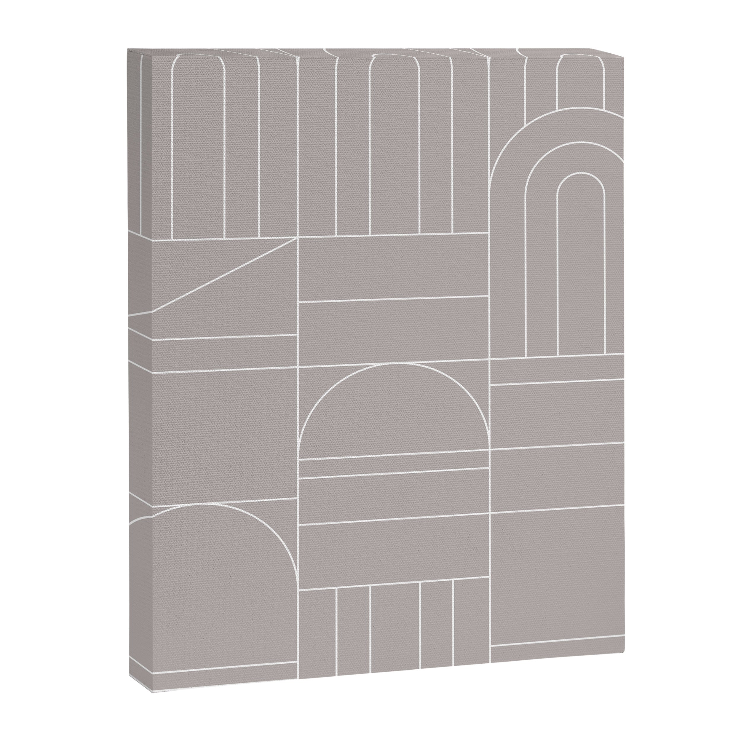 Deco Geometric 04 Grey Canvas Print Gallery Image 8