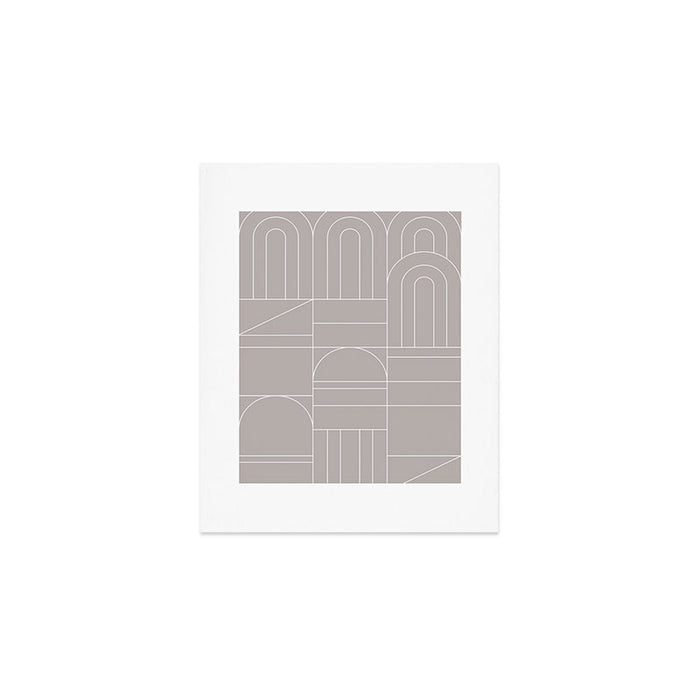 Deco Geometric 04 Grey Art Print Gallery Image 1
