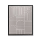 Deco Geometric 04 Grey Framed Canvas Print Gallery Image 8