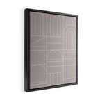 Deco Geometric 04 Grey Framed Canvas Print Gallery Image 2