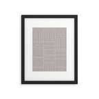 Deco Geometric 04 Grey Framed Art Print Gallery Image 4