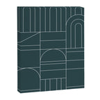Deco Geometric 04 Teal Canvas Print Gallery Image 8