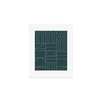 Deco Geometric 04 Teal Art Print Gallery Image 1