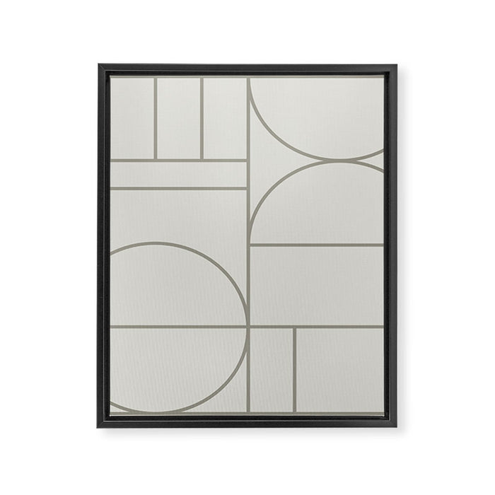 Deco Geometric 07A Framed Canvas Print Gallery Image 1