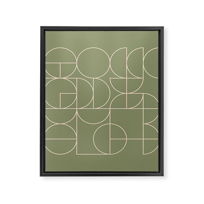 Deco Geometric 08D Framed Canvas Print Gallery Image 8