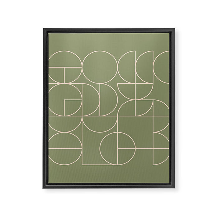 Deco Geometric 08D Framed Canvas Print Gallery Image 1