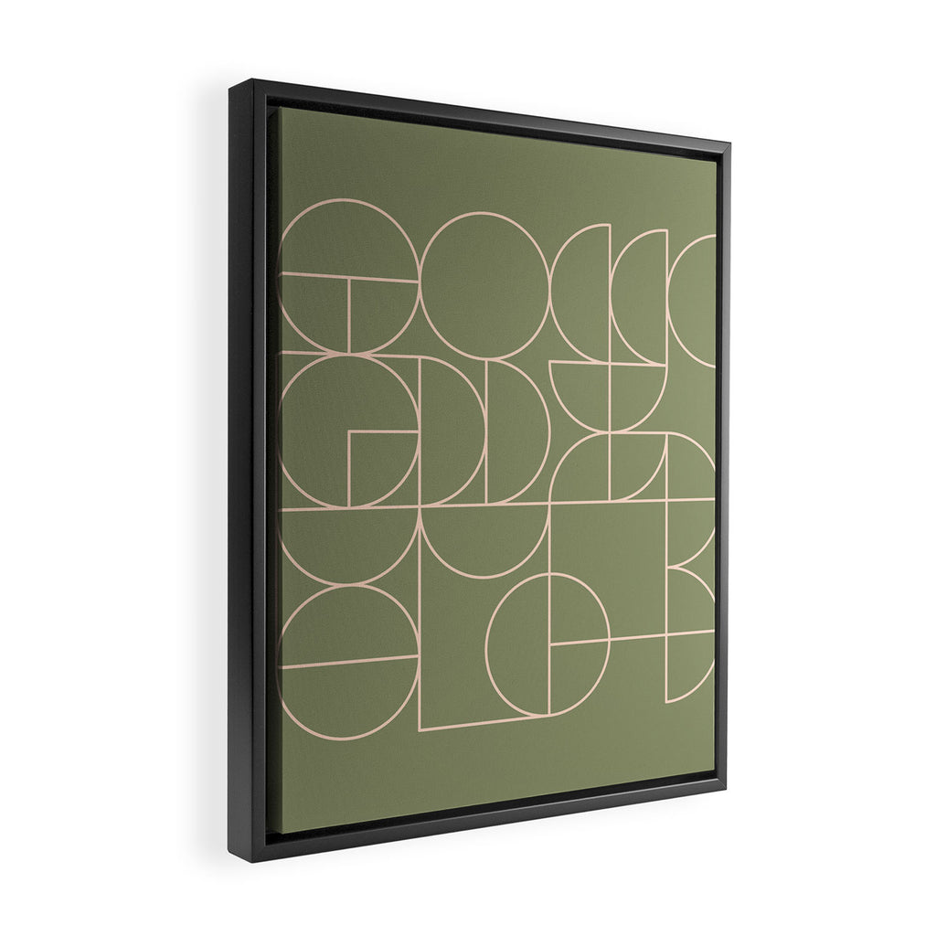 Deco Geometric 08D Framed Canvas Print Gallery Image 2