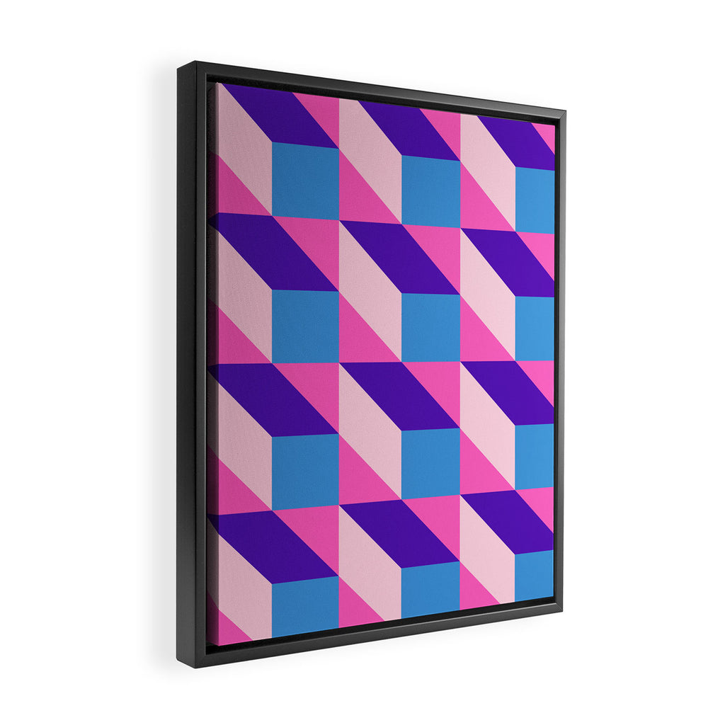 Geometric 01B Framed Canvas Print Gallery Image 2