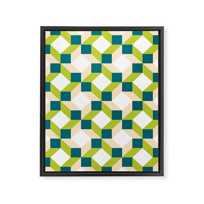 Geometric 02B Framed Canvas Print Gallery Image 1