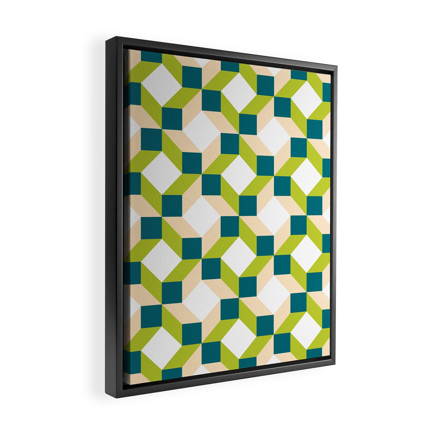 Geometric 02B Framed Canvas Print Gallery Image 2