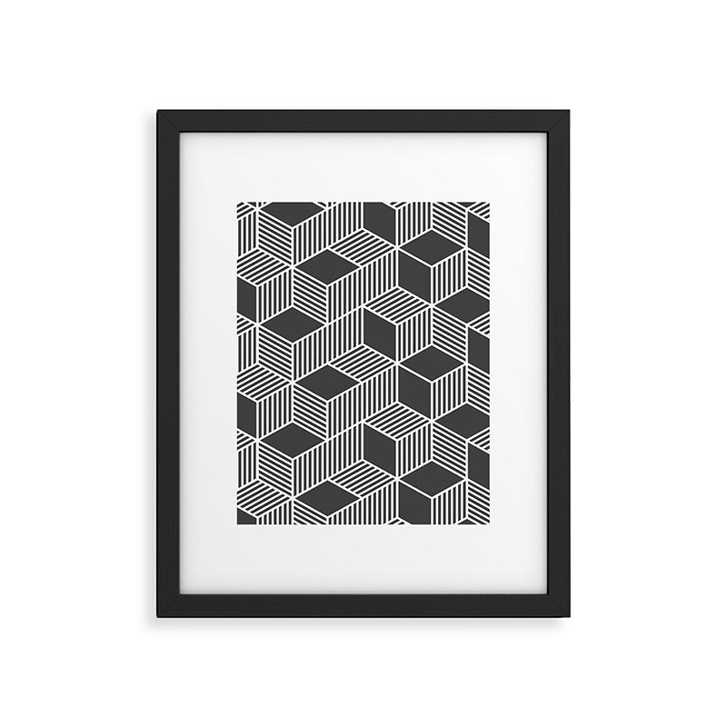 Geometric Cube 02 Framed Art Print Gallery Image 6