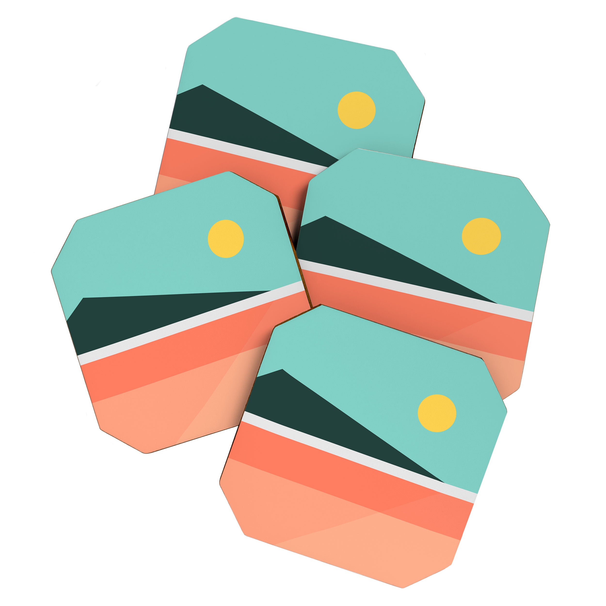 Geometric Landscape 15 Coaster Gallery Image 1