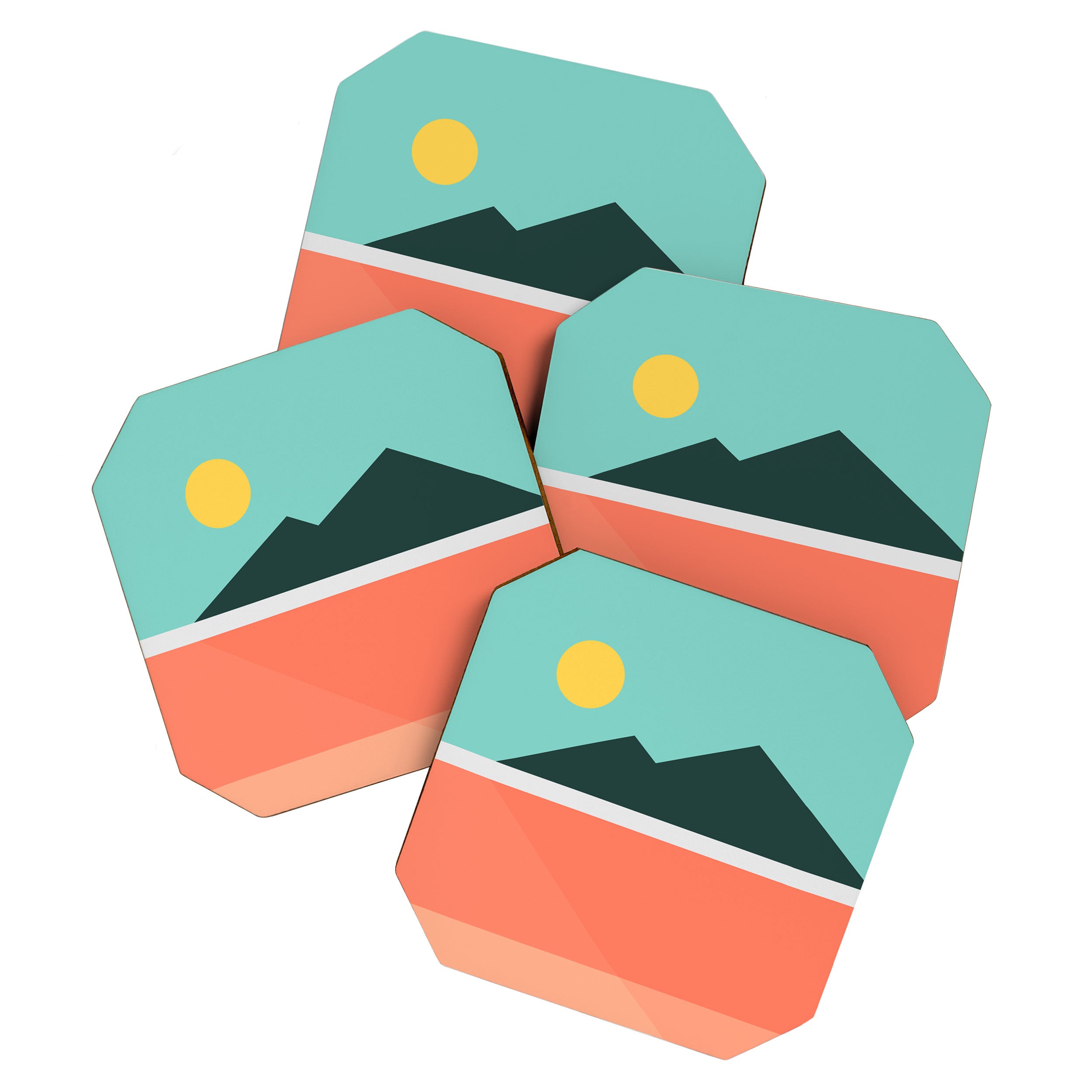 Geometric Landscape 16 Coaster Gallery Image 1