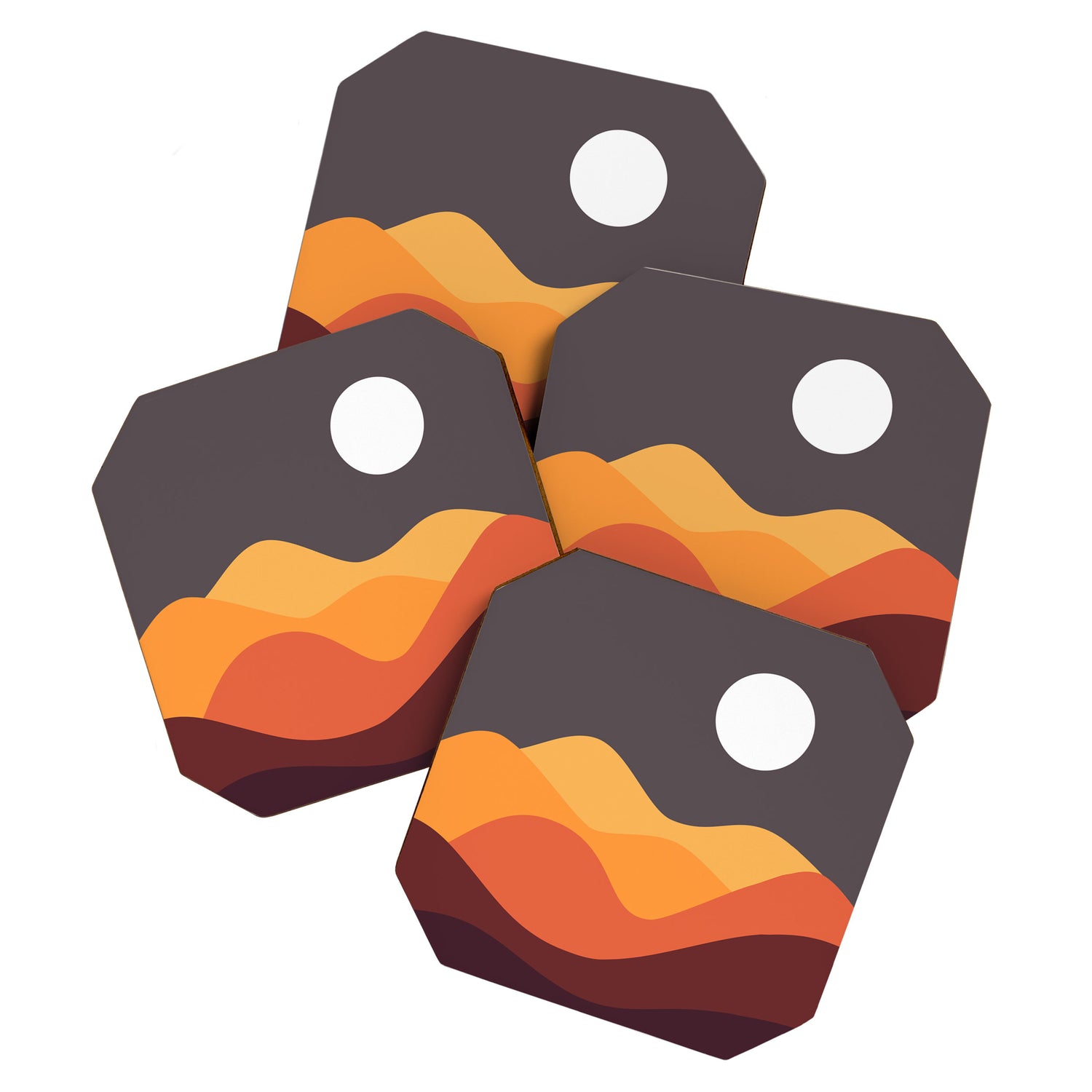 Geometric Landscape 20 Coaster Gallery Image 1