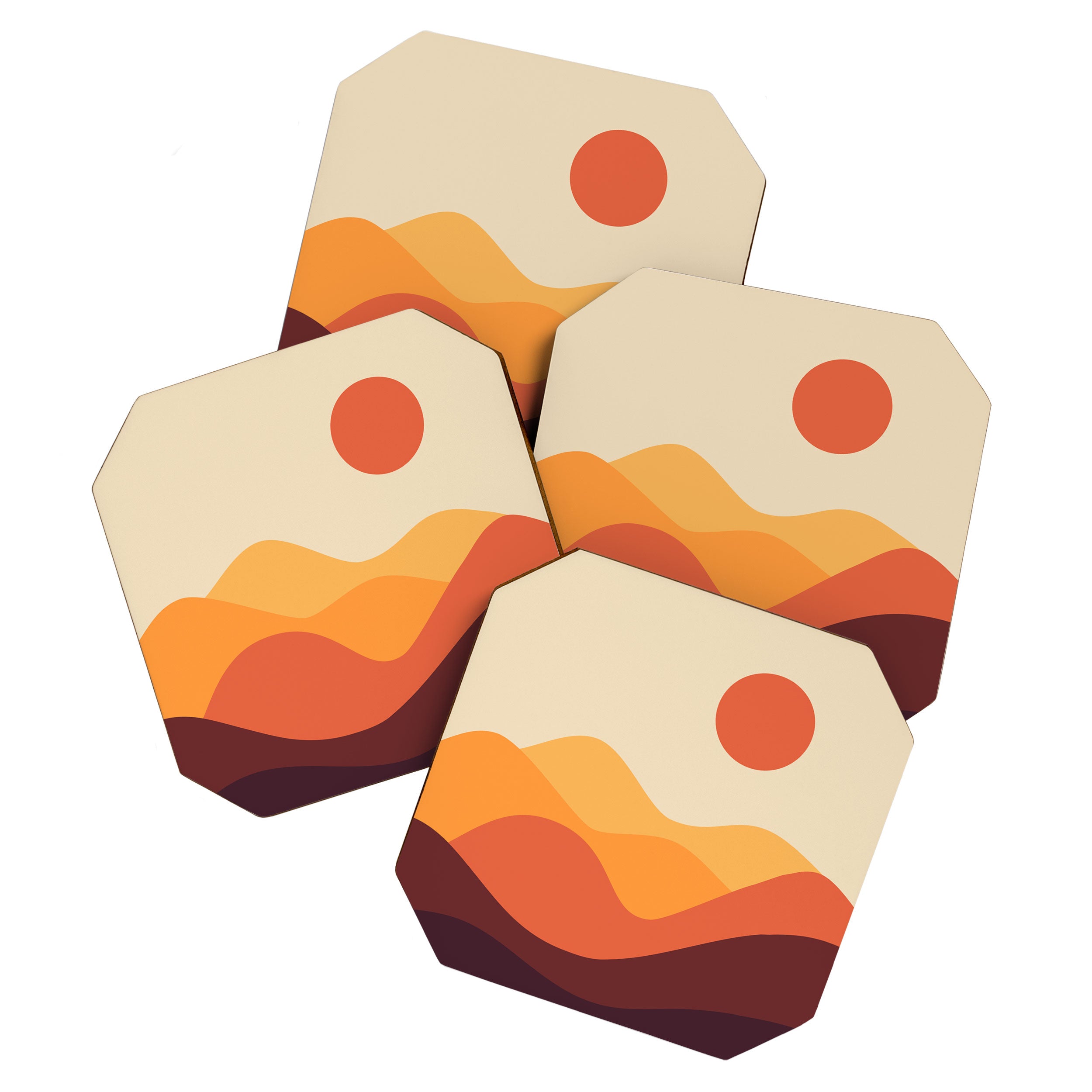 Geometric Landscape 21 Coaster Gallery Image 1