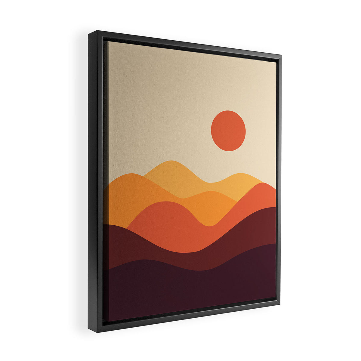 Geometric Landscape 21 Framed Canvas Print Gallery Image 2