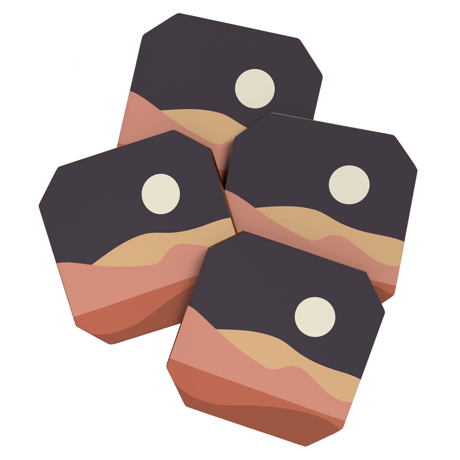 Geometric Landscape 23B Coaster Gallery Image 1