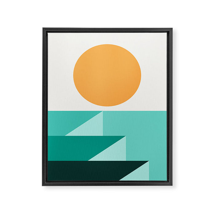 Geometric Landscape 25A Framed Canvas Print Gallery Image 1