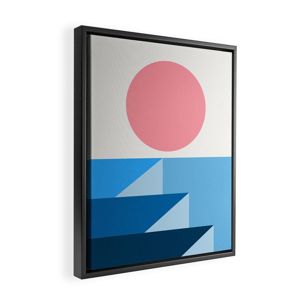 Geometric Landscape 25B Framed Canvas Print Gallery Image 2