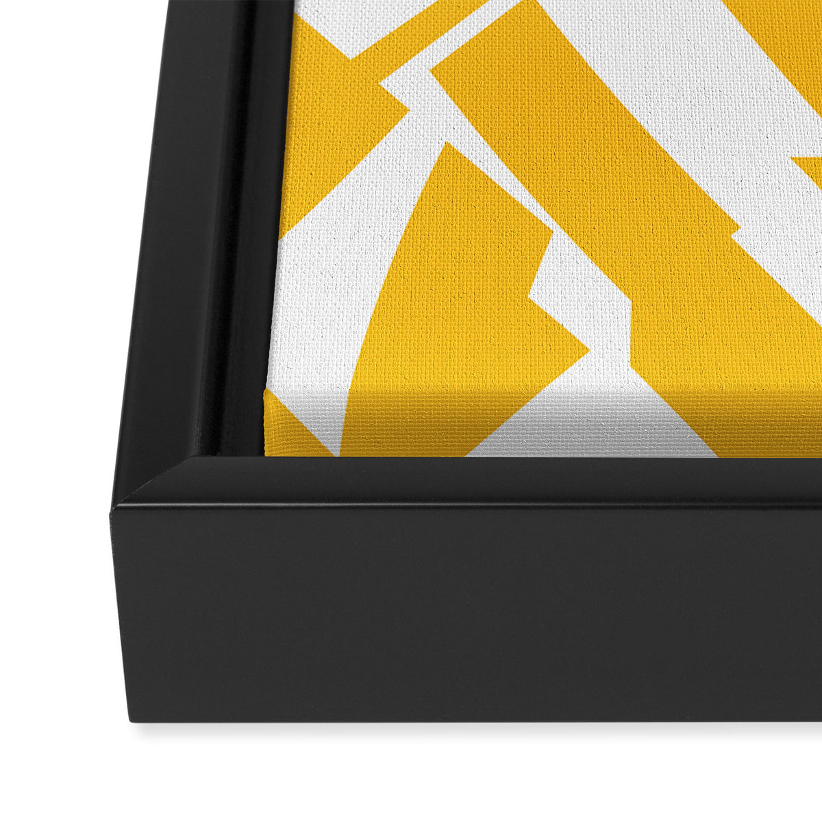 Geometric Pattern 04 Yellow Framed Canvas Print Gallery Image 3