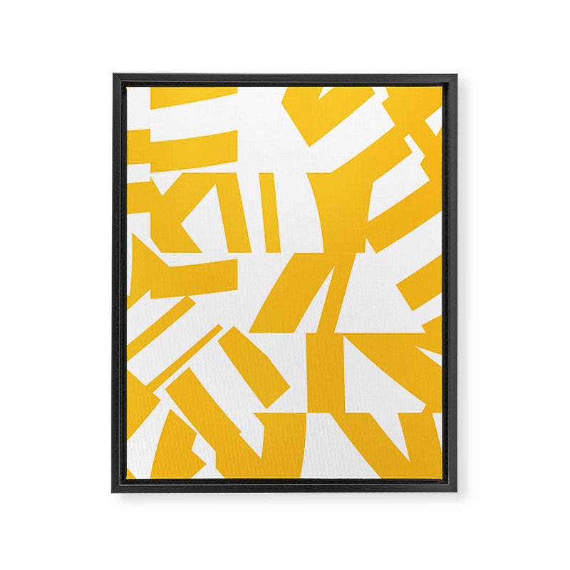 Geometric Pattern 04 Yellow Framed Canvas Print Gallery Image 8