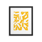 Geometric Pattern 04 Yellow Framed Art Print Gallery Image 6