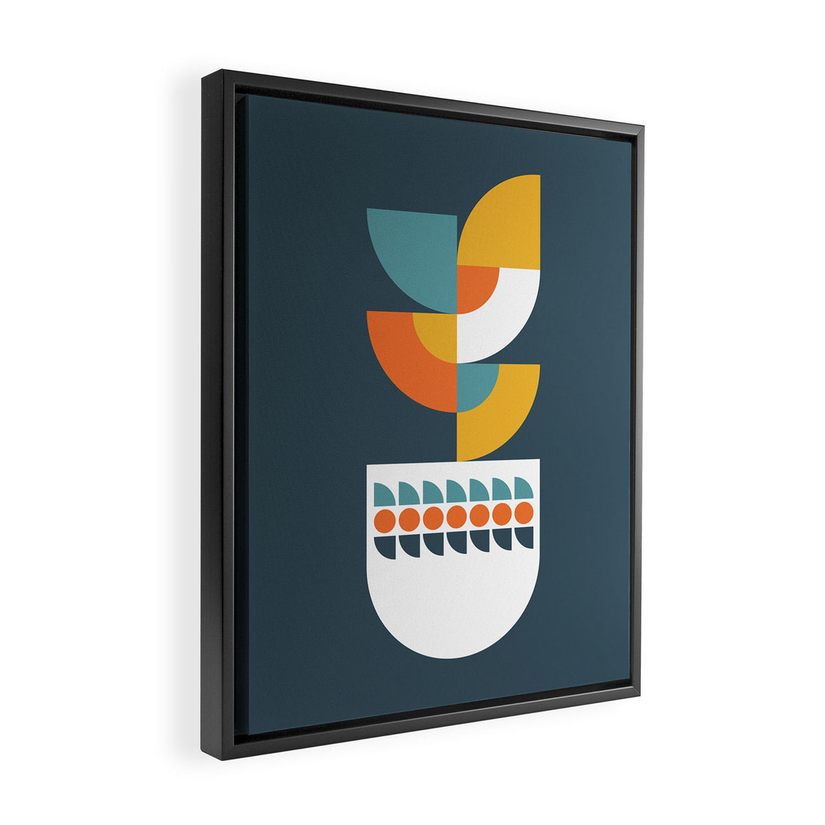 Geometric Plant 02 Framed Canvas Print Gallery Image 2