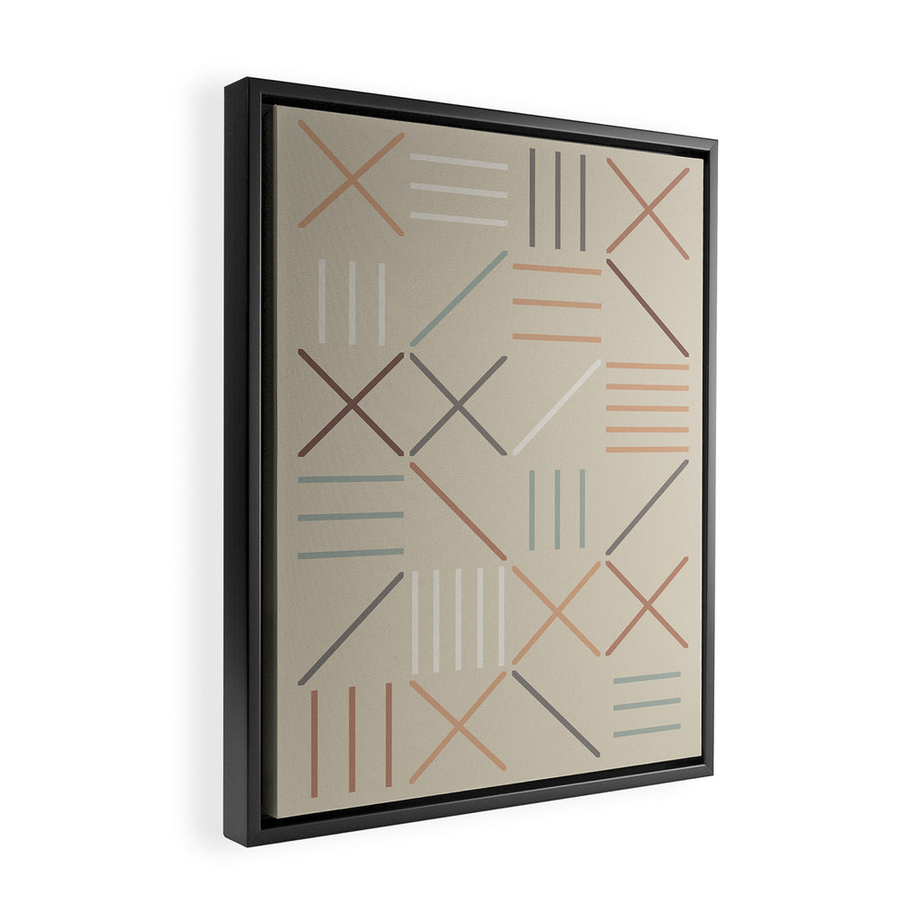 Geometric Shapes 05 Framed Canvas Print Gallery Image 2