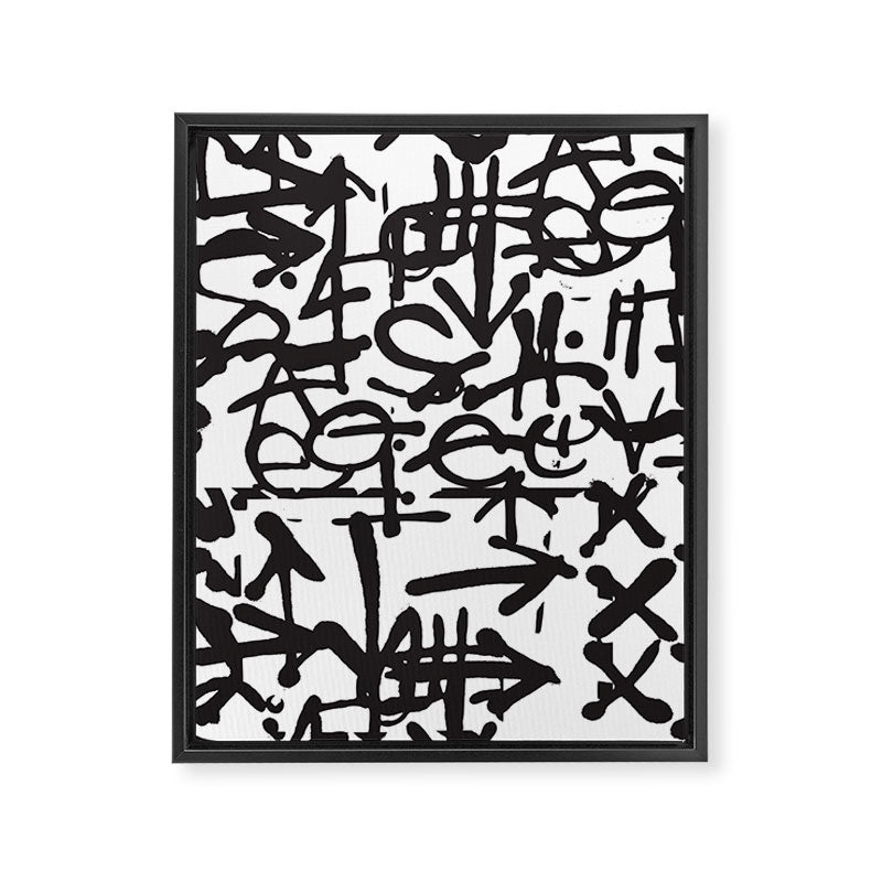 Graffiti Pattern Framed Canvas Print Gallery Image 8