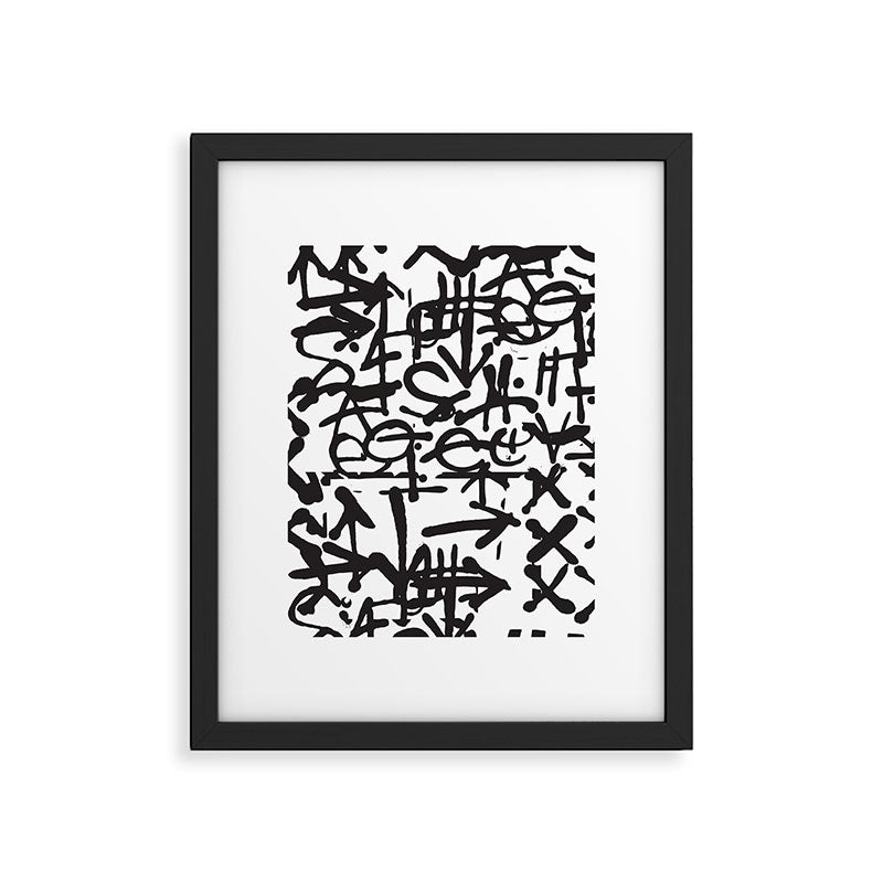 Graffiti Pattern Framed Art Print Gallery Image 6
