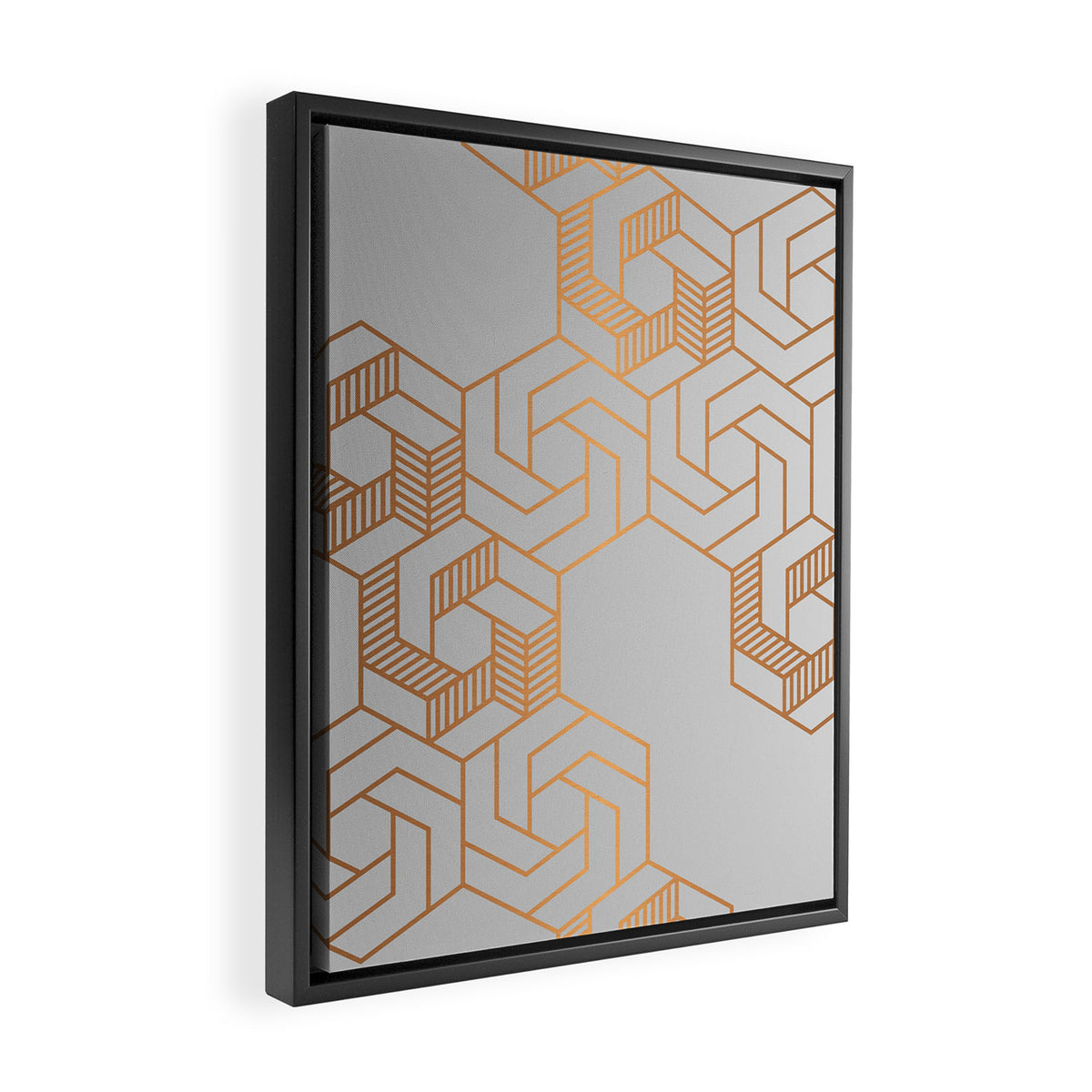 Hex 611 Copper Framed Canvas Print Gallery Image 2