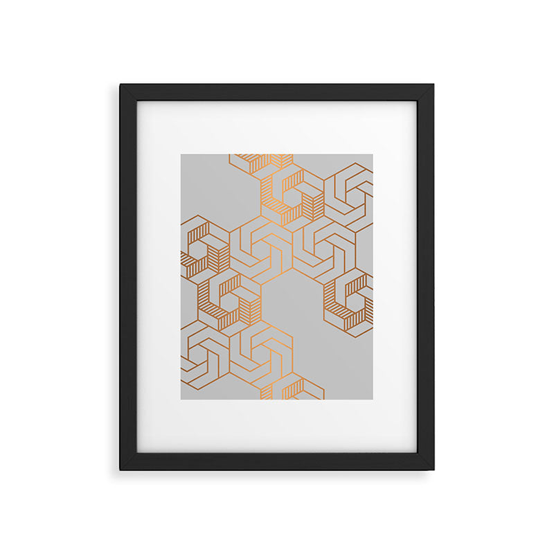 Hex 611 Copper Framed Art Print Gallery Image 5