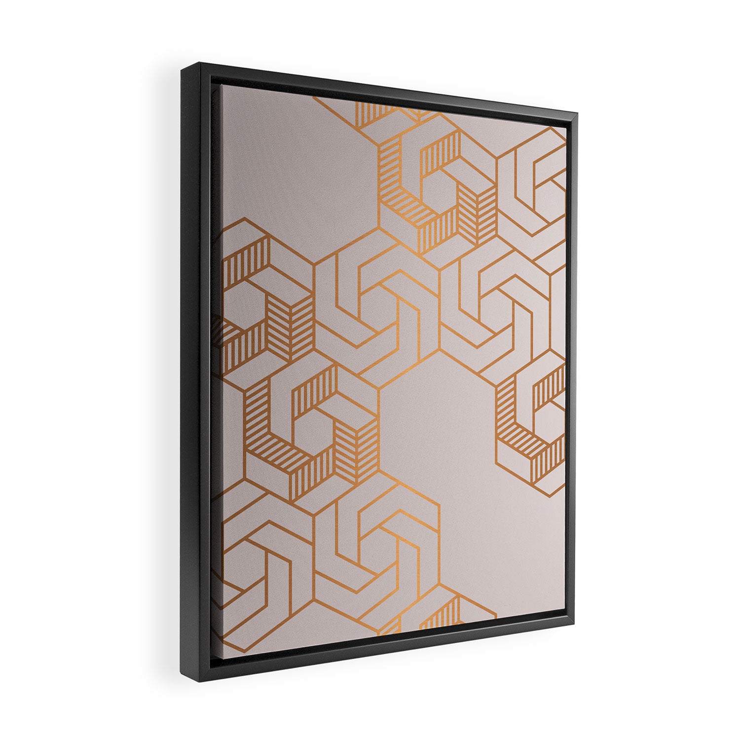 Hex 612 Copper Framed Canvas Print Gallery Image 2