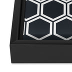 Hexagon Black Framed Canvas Print Gallery Image 3