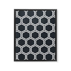 Hexagon Black Framed Canvas Print Gallery Image 8
