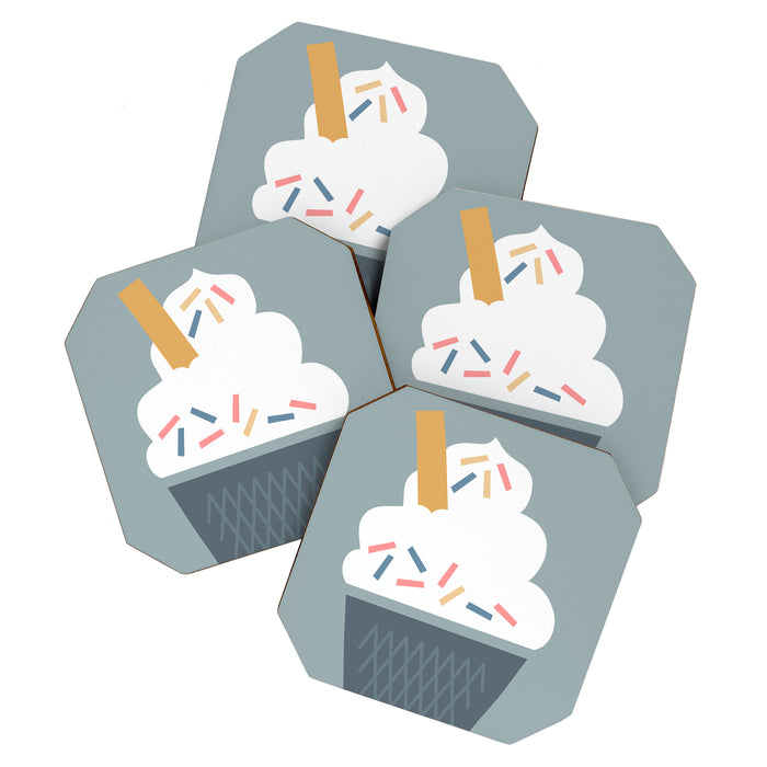 Ice Cream (Blue) Coaster Gallery Image 1