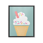 Ice Cream (Mint) Framed Canvas Print Gallery Image 8