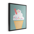 Ice Cream (Mint) Framed Canvas Print Gallery Image 2