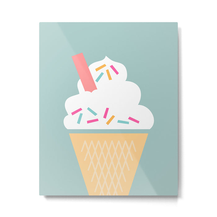 Ice Cream (Mint) Metal Print Gallery Image 1