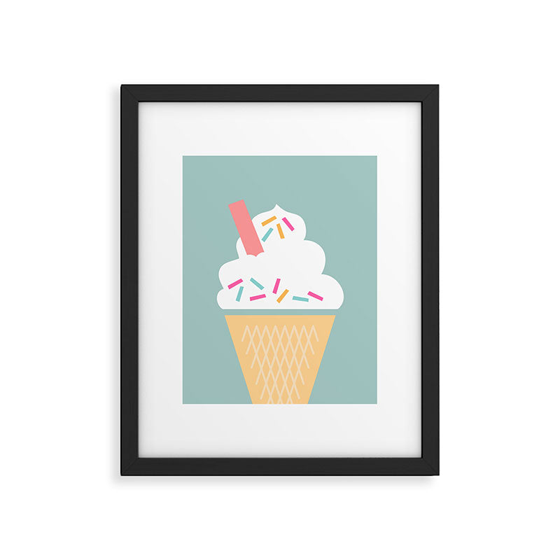 Ice Cream (Mint) Framed Art Print Gallery Image 6