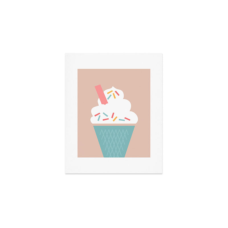 Ice Cream (Peach) Art Print Gallery Image 1