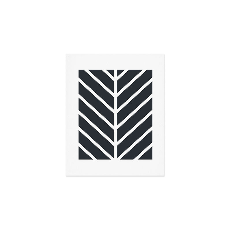 Leaf Black Art Print Gallery Image 1