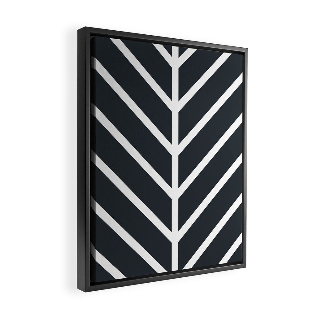 Leaf Black Framed Canvas Print Gallery Image 2