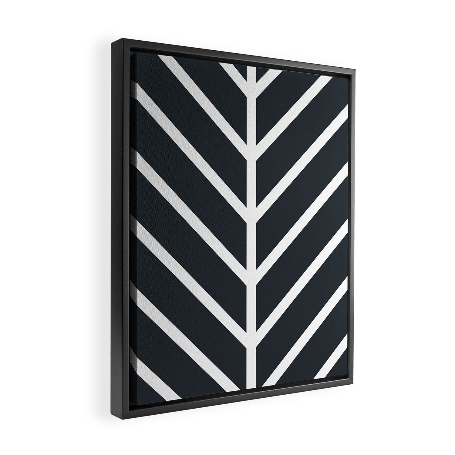 Leaf Black Framed Canvas Print Gallery Image 2