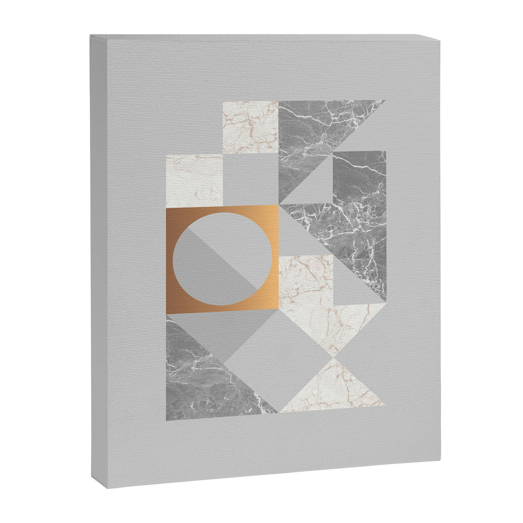 Marble Geometric Grey Canvas Print Gallery Image 6