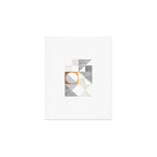 Marble Geometric Grey/White Art Print Gallery Image 1