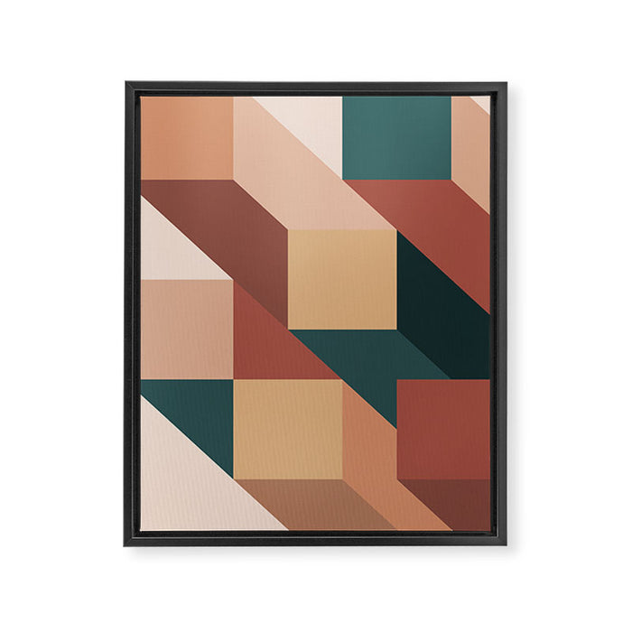 Maximalist Geometric 06A Framed Canvas Print Gallery Image 1