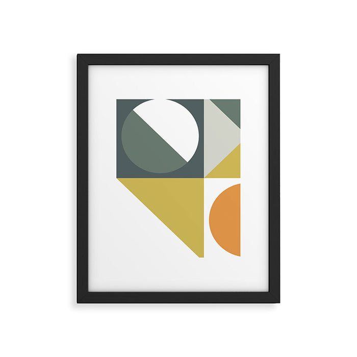 Mid Century Geometric 01 Framed Art Print Gallery Image 1